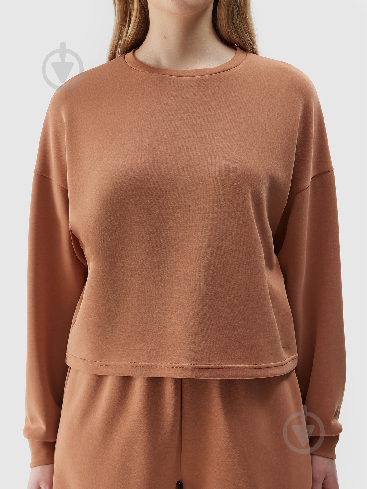 Свитшот 4F SWEATSHIRT F1001 4FWSS24TSWSF1001-81S р.S коричневый - фото 6