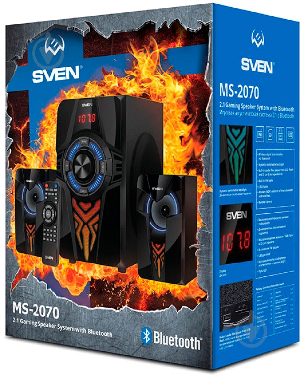Акустична система Sven MS-2070 2.1 black (Bluetooth) - фото 10 Акустична система Sven MS-2070 2.1 black (Bluetooth) - фото 10