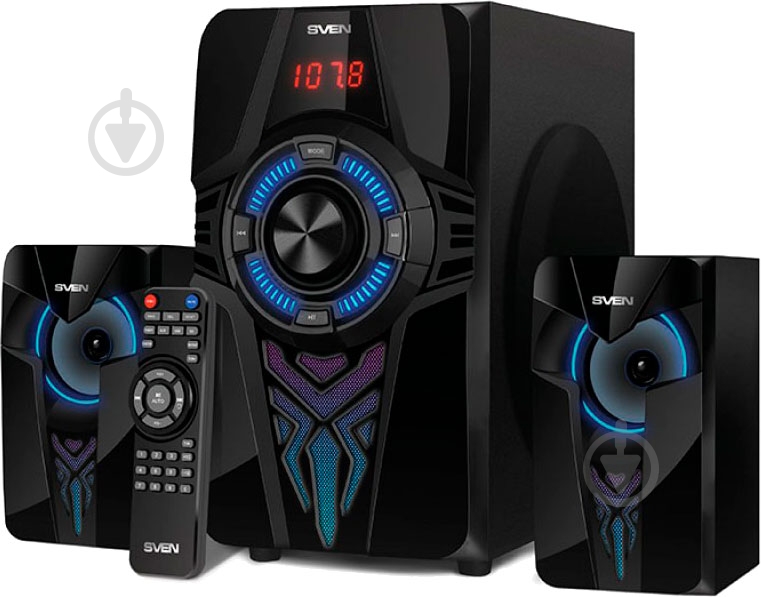 Акустична система Sven MS-2070 2.1 black (Bluetooth) - фото 3 Акустична система Sven MS-2070 2.1 black (Bluetooth) - фото 3