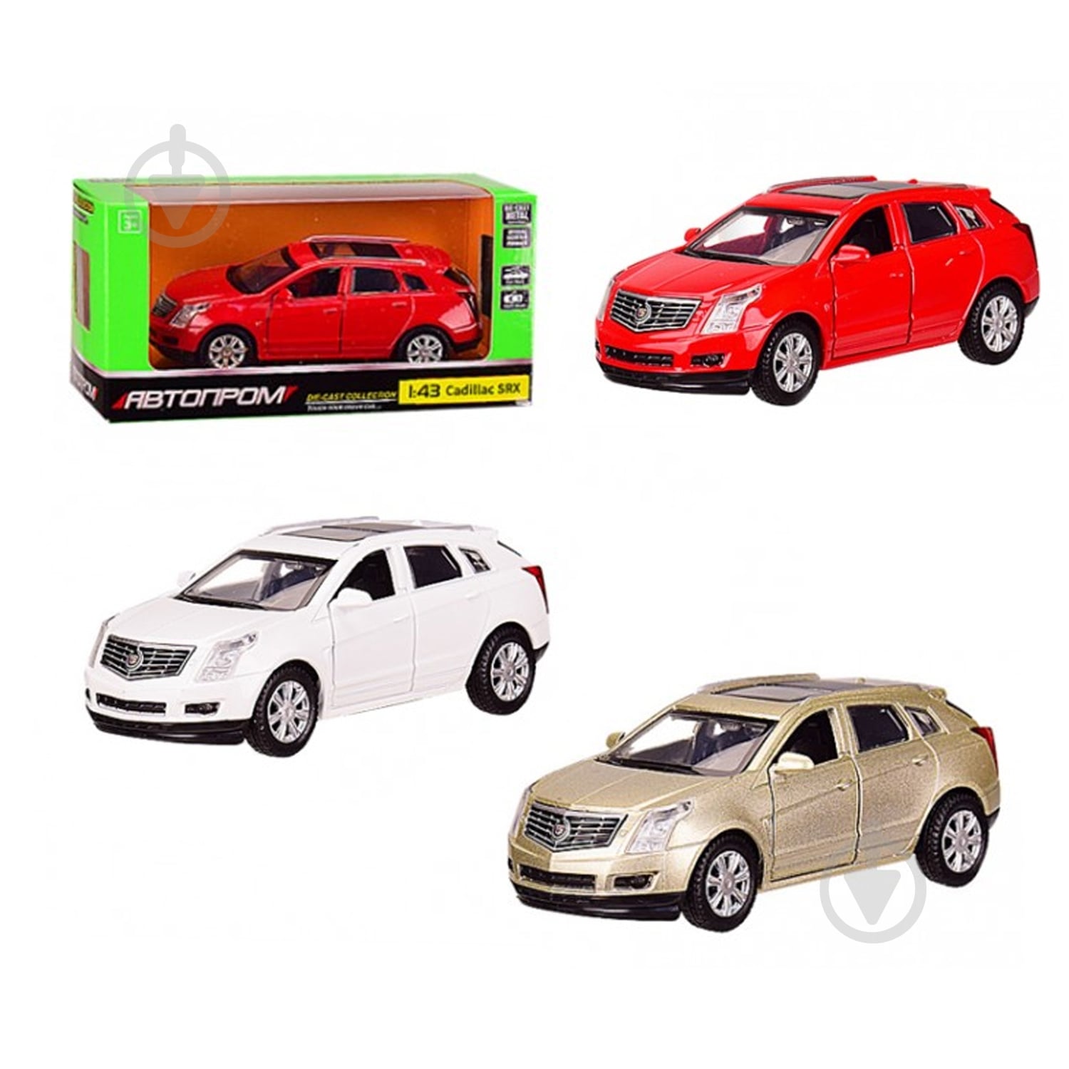 Автомобиль Автопром 1:43 Cadillac SRX в ассортименте 4334 - фото 1