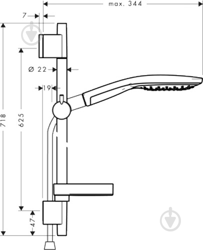 Душевой набор Hansgrohe Raindance Select 150 S 27802000 - фото 2