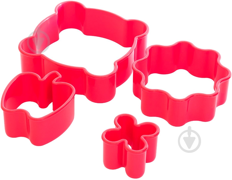 Набор форм для печенья Titiz Plastik 4 шт. AP-9072-RD - фото 1