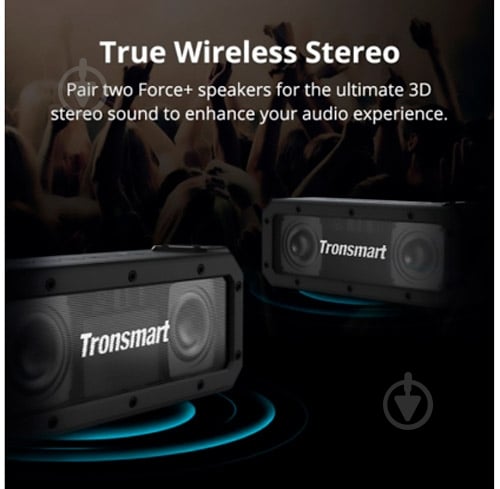 Акустическая система Tronsmart Element Force Waterproof Portable Bluetooth Speaker 2.0 black (322485) - фото 9