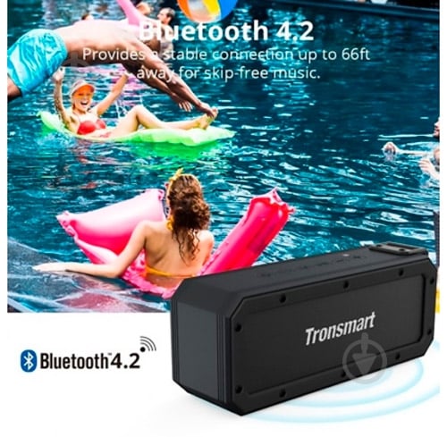 Акустическая система Tronsmart Element Force Waterproof Portable Bluetooth Speaker 2.0 black (322485) - фото 8