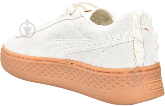 Кросівки жіночі демісезонні Puma Smash Platform Frill 36692804 р.35,5 бежеві - фото 2