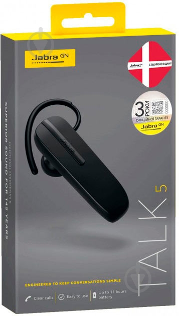 Bluetooth-гарнитура Jabra Talk 5 black - фото 4 Bluetooth-гарнитура Jabra Talk 5 black - фото 4