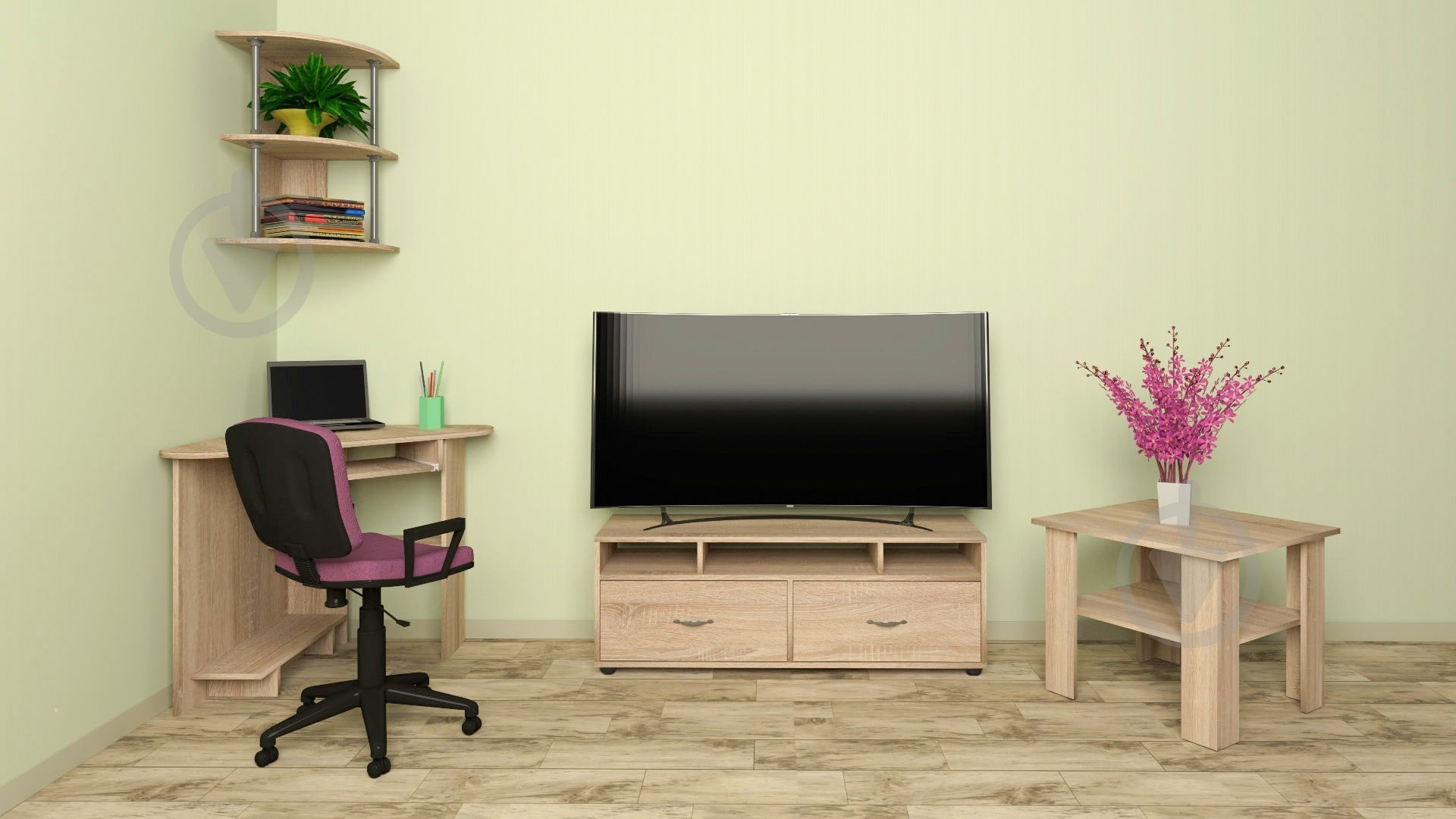 Стол компьютерный Компанит СУ-15 орех - фото 2 Стол компьютерный Компанит СУ-15 орех - фото 2