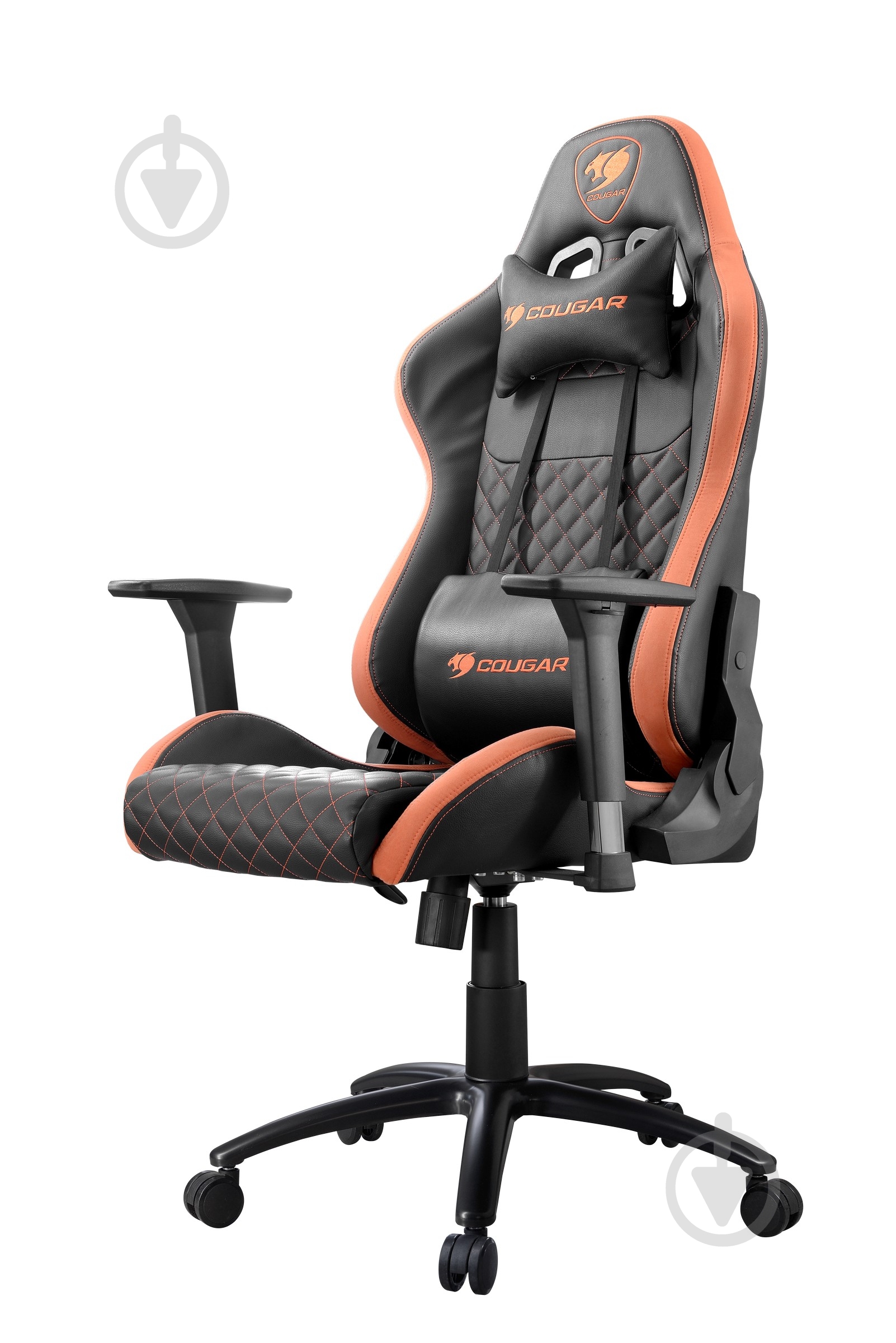 Крісло Cougar Armor PRO Black/Orange, дихаюча екошкіра, сталевий каркас чорно-помаранчевий - фото 3 Крісло Cougar Armor PRO Black/Orange, дихаюча екошкіра, сталевий каркас чорно-помаранчевий - фото 3