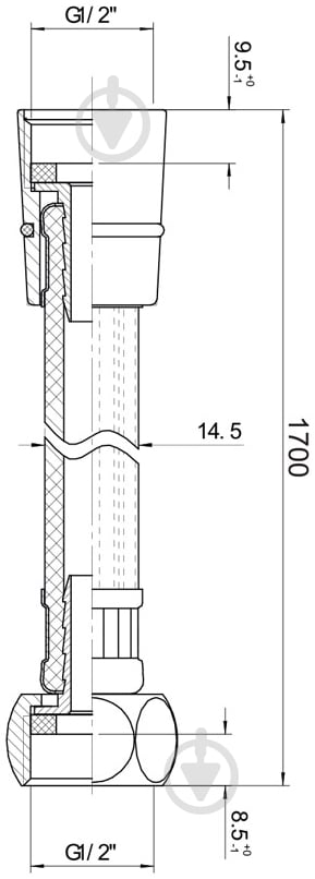 Шланг для душа Imprese 1617H 1,7 м - фото 2