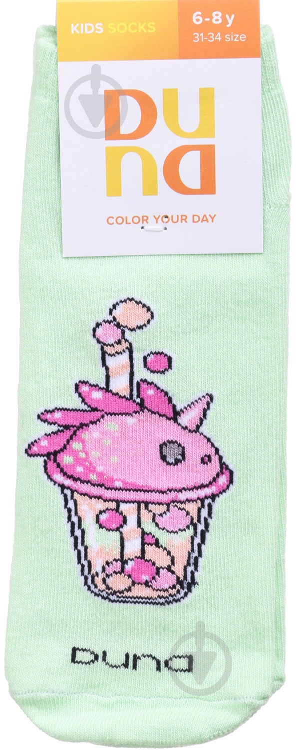 Шкарпетки дитячі унісекс Duna 4211 р.20–22 салатовий - фото 1 Шкарпетки дитячі унісекс Duna 4211 р.20–22 салатовий - фото 1
