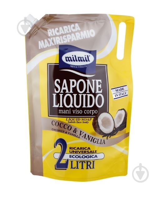 Мыло жидкое MilMil Кокос и Ваниль 2000 мл - фото 1