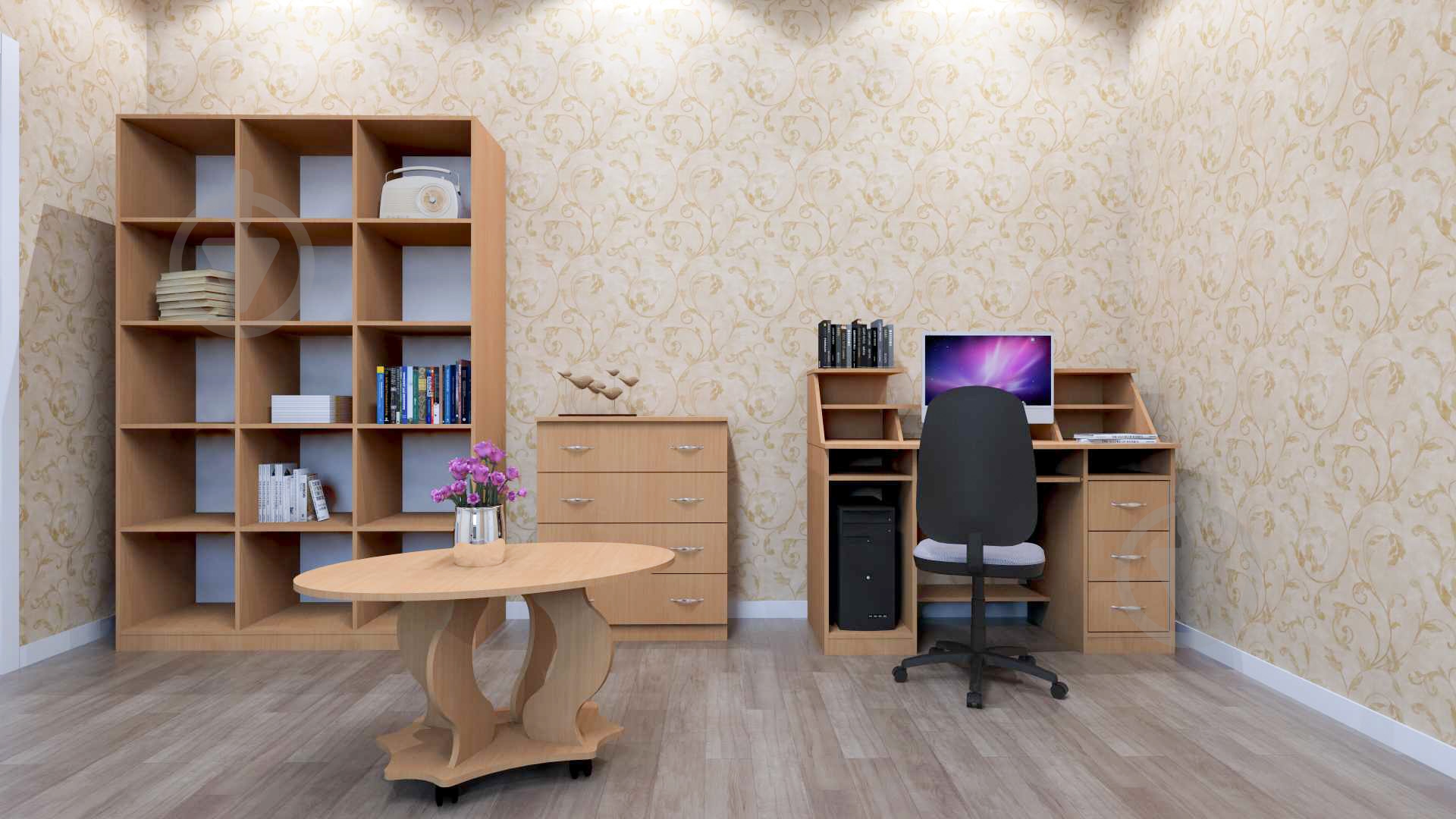 Шкаф Компанит КШ-3 яблоня - фото 2