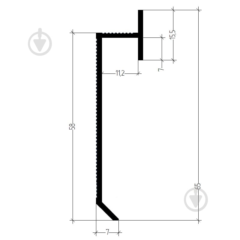 Плінтус прихованого монтажу LED АЛЮПРО ПАС-3904 срібло 2500х65х14,5 мм - фото 2