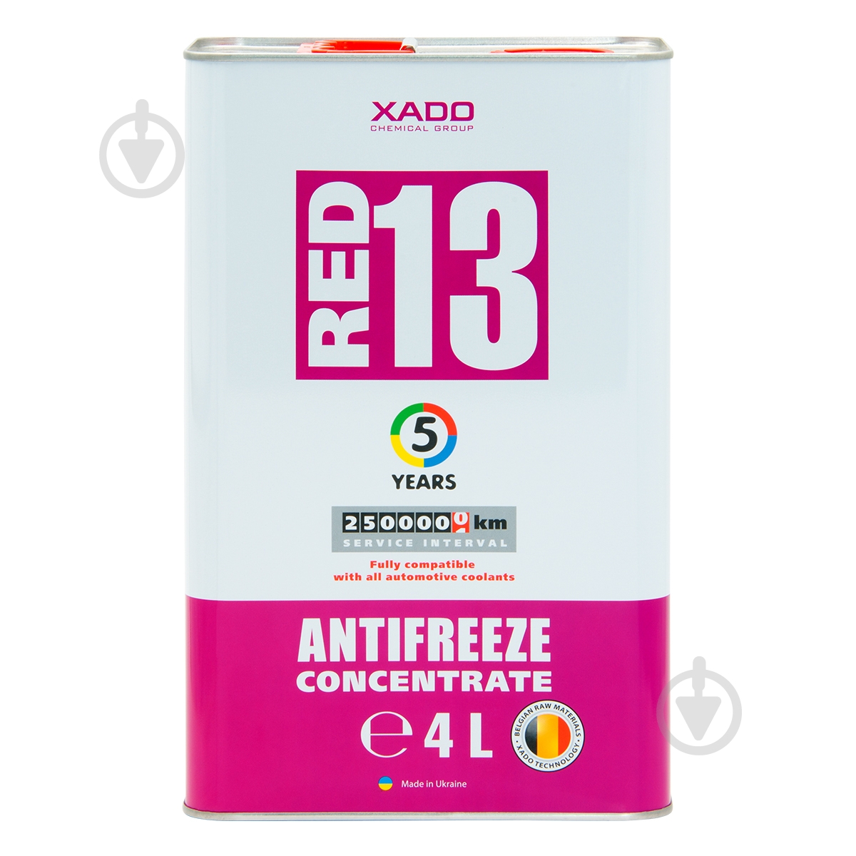 Антифриз XADO Red 13 G13 от -40 до +110 концентрат 4 л (ХА 50312) - фото 1