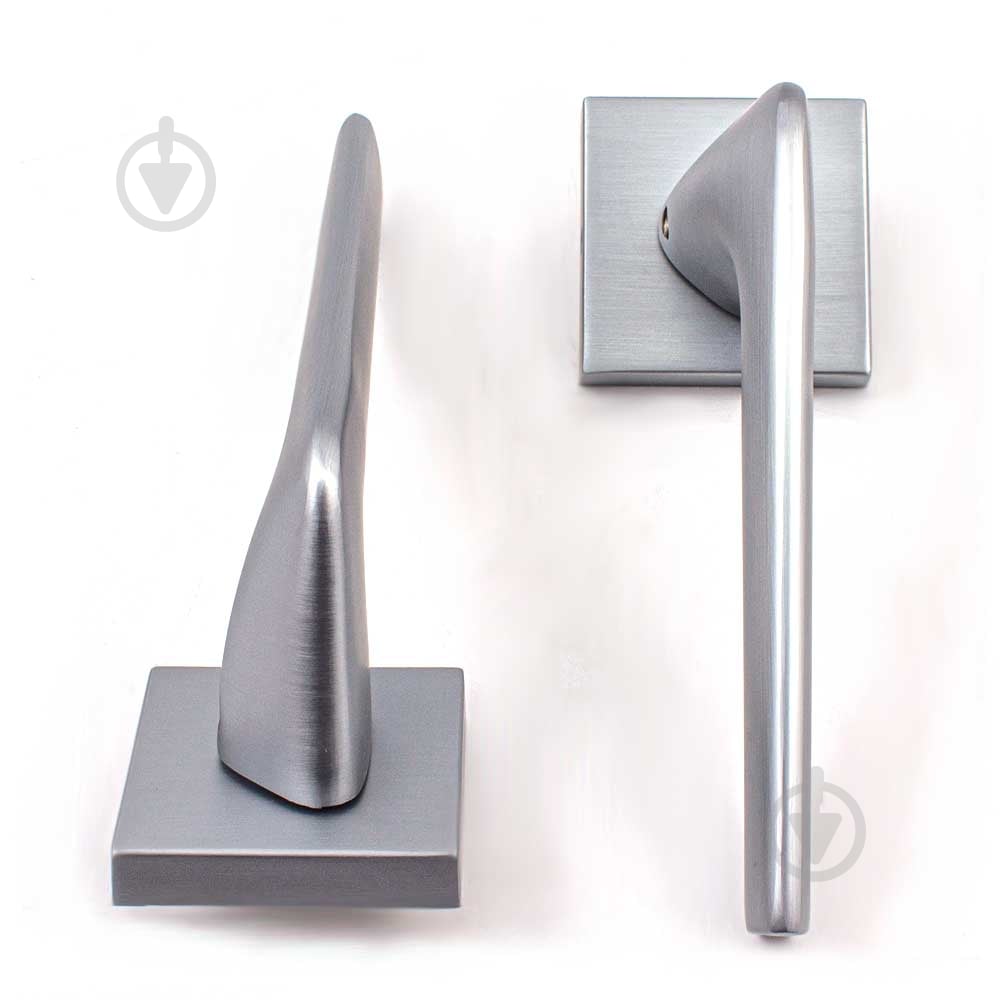 Ручка на розетке Comit Flagman без запирания брашированный матовый хром - фото 2 Ручка на розетке Comit Flagman без запирания брашированный матовый хром - фото 2