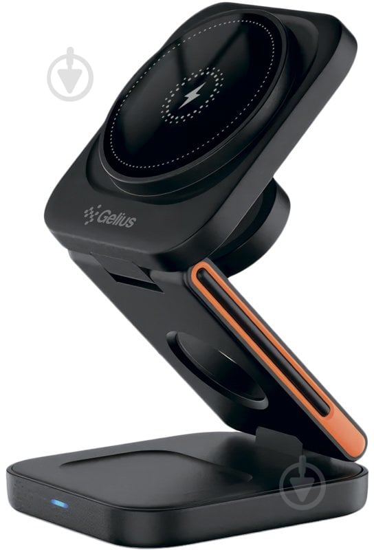 Бездротовий зарядний пристрій Gelius Gravico 3in1 GP-WC014 15W Black (00000100990) - фото 1