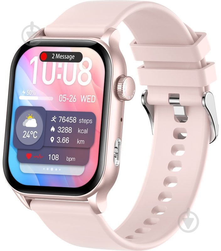 Смарт-годинник Gelius GP-SW015 Amazwatch Light pink (00000101273) - фото 1