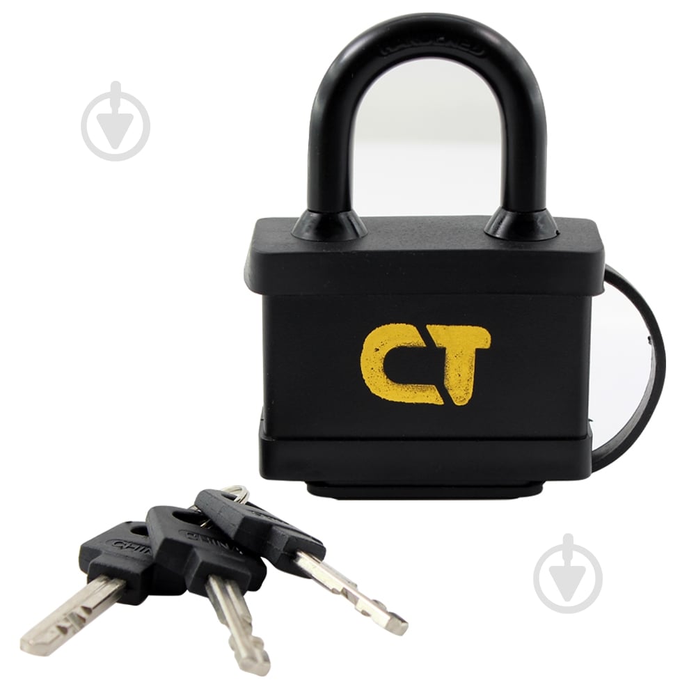 Замок навісний Comit 60 мм чорний 71071 відкритий (амбарний) - фото 1