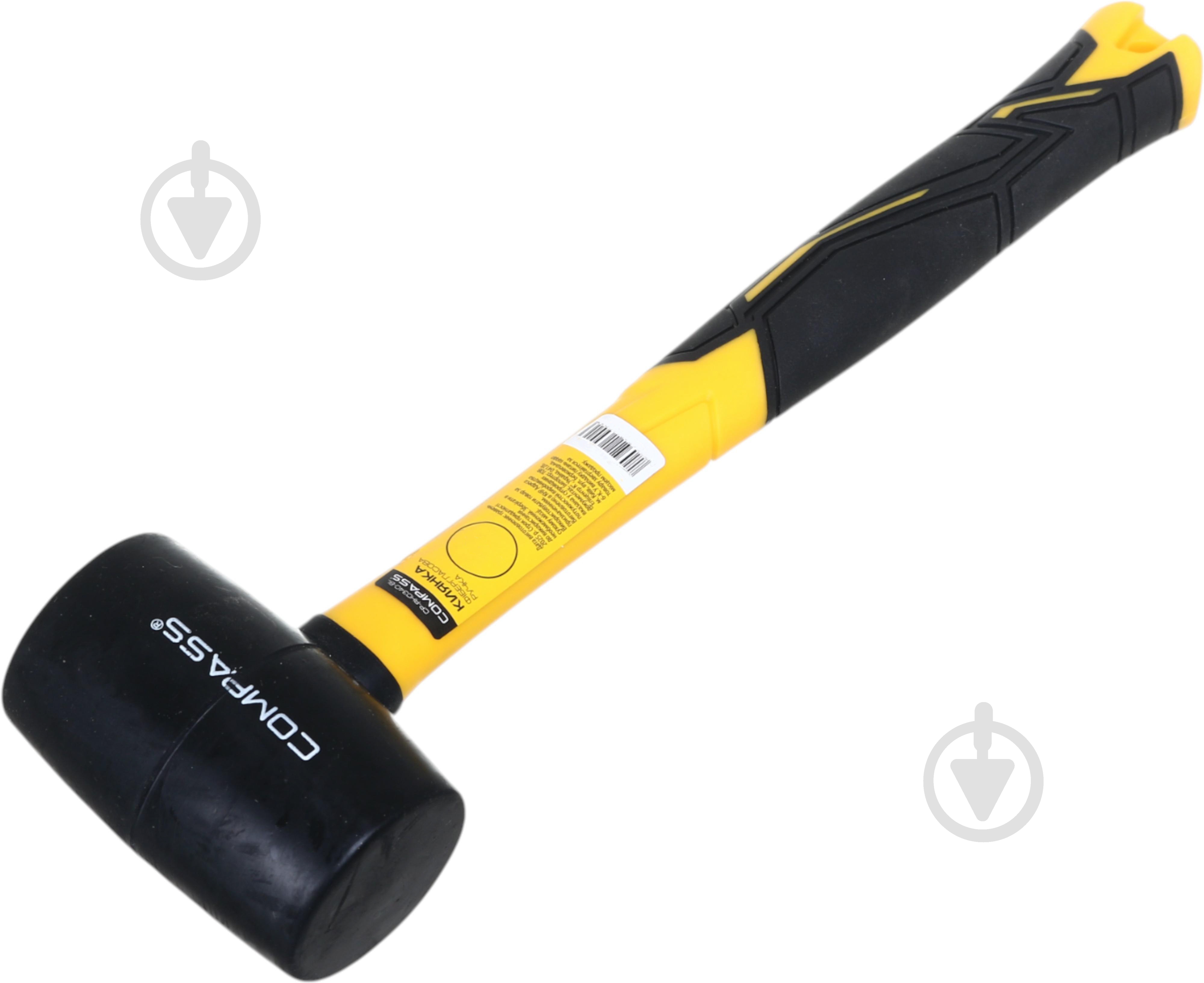 Киянка Compass 225 г чорна гума фібергласова ручка CP-RH0225-BL - фото 3 Киянка Compass 225 г чорна гума фібергласова ручка CP-RH0225-BL - фото 3