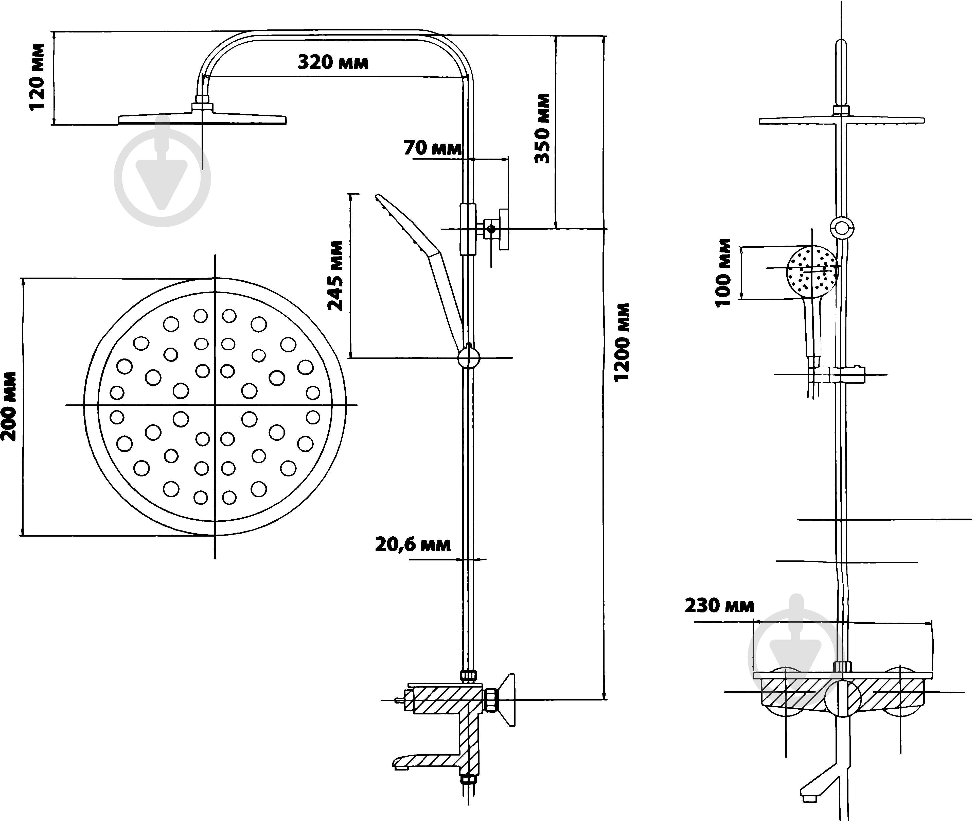 Душевая система UP! (Underprice) BQ2718 - фото 6