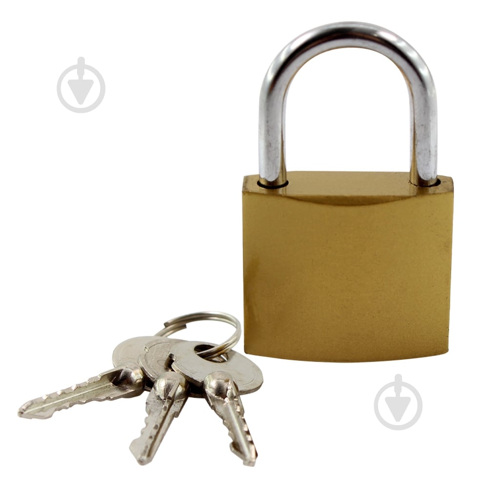 Замок навесной Comit 38 мм матовая латунь 71069 открытый (амбарный) - фото 1 Замок навесной Comit 38 мм матовая латунь 71069 открытый (амбарный) - фото 1