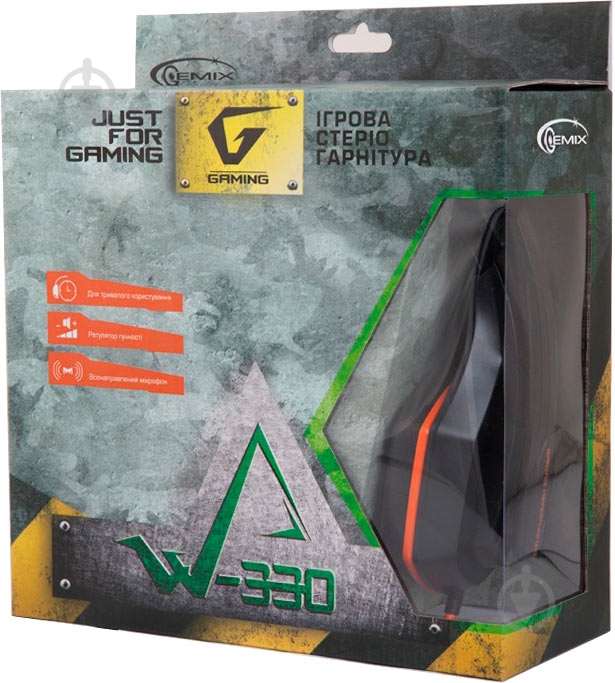 Навушники Gemix W-330 PRO black/orange - фото 5 Навушники Gemix W-330 PRO black/orange - фото 5