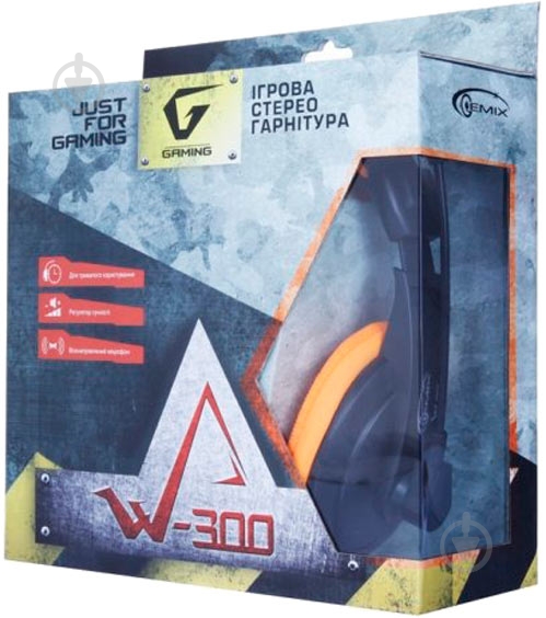 Наушники Gemix W-300 black/orange - фото 4 Наушники Gemix W-300 black/orange - фото 4