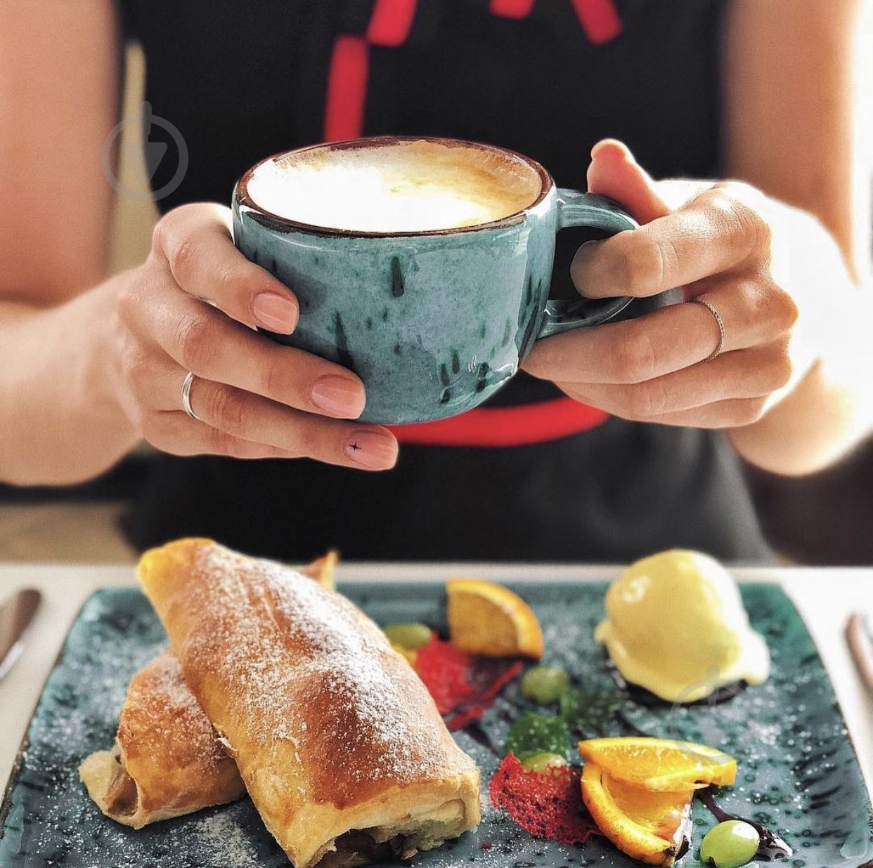 Блюдце Manna Ceramics 14 см Тиффани Бирюза - фото 3