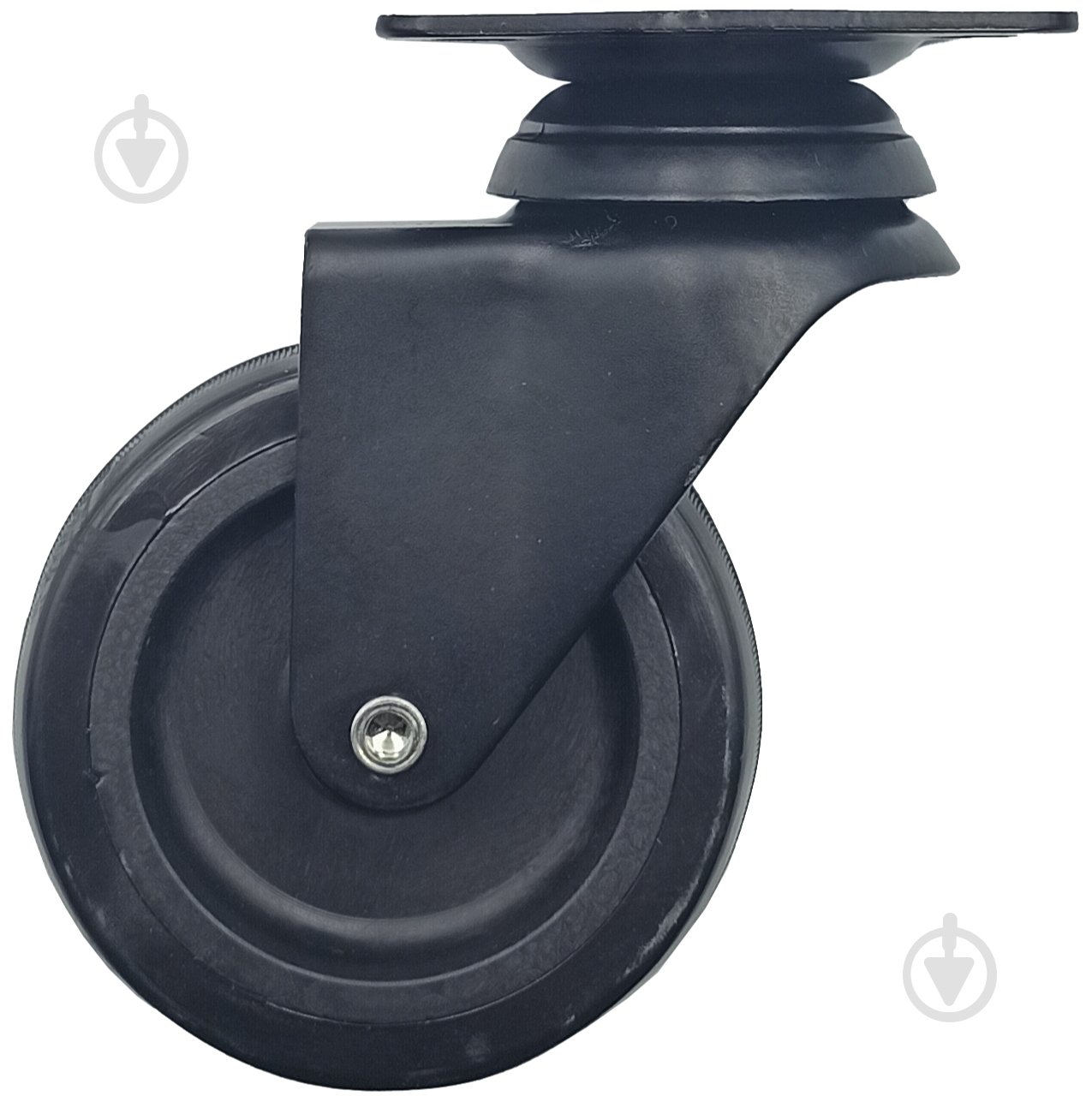 Ролик поворотный с площадкой термопл. резина D75 черный Burak 0752 ZSHSS - фото 1