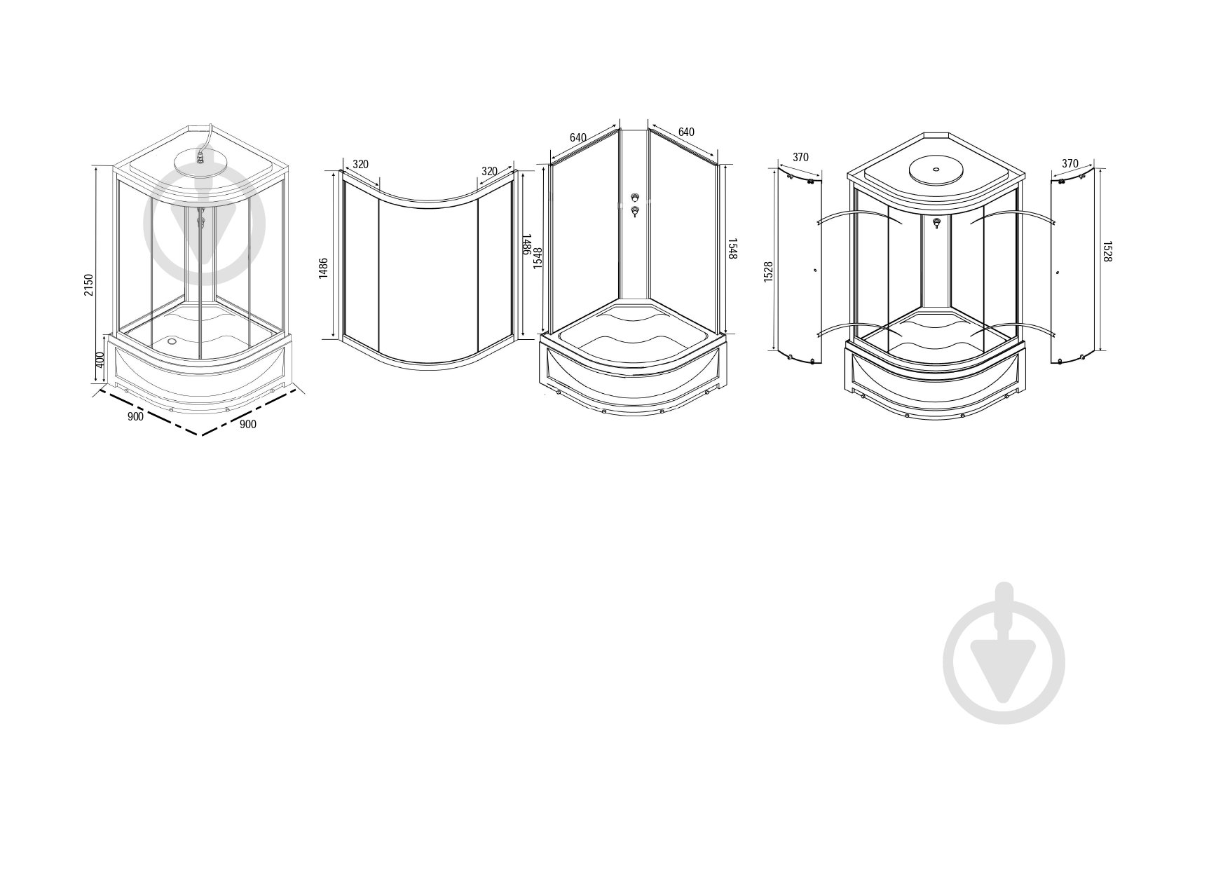 Душовий бокс Water House Modern 90х215 см TM-888E-C - фото 3