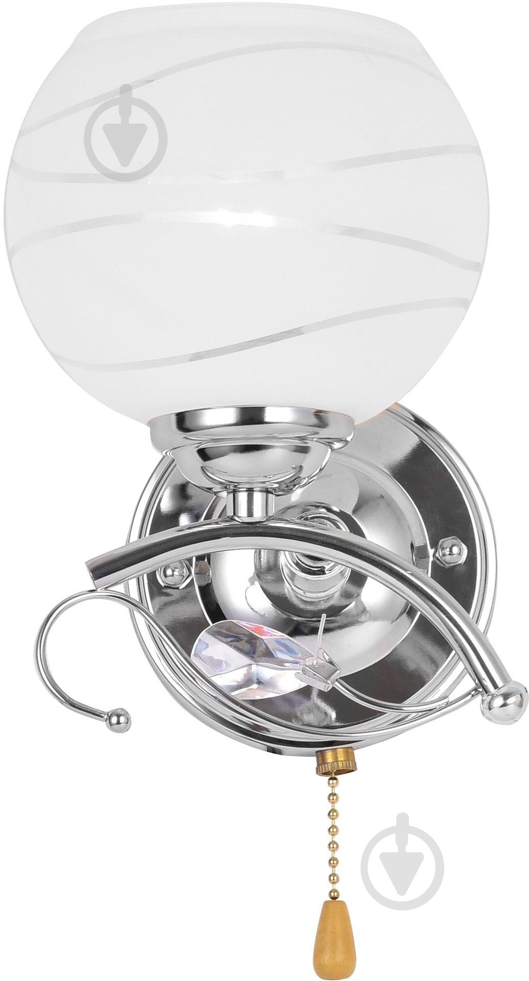 Бра Accento lighting Saturno 1x60 Вт E27 хром ALG-75985/1W - фото 1