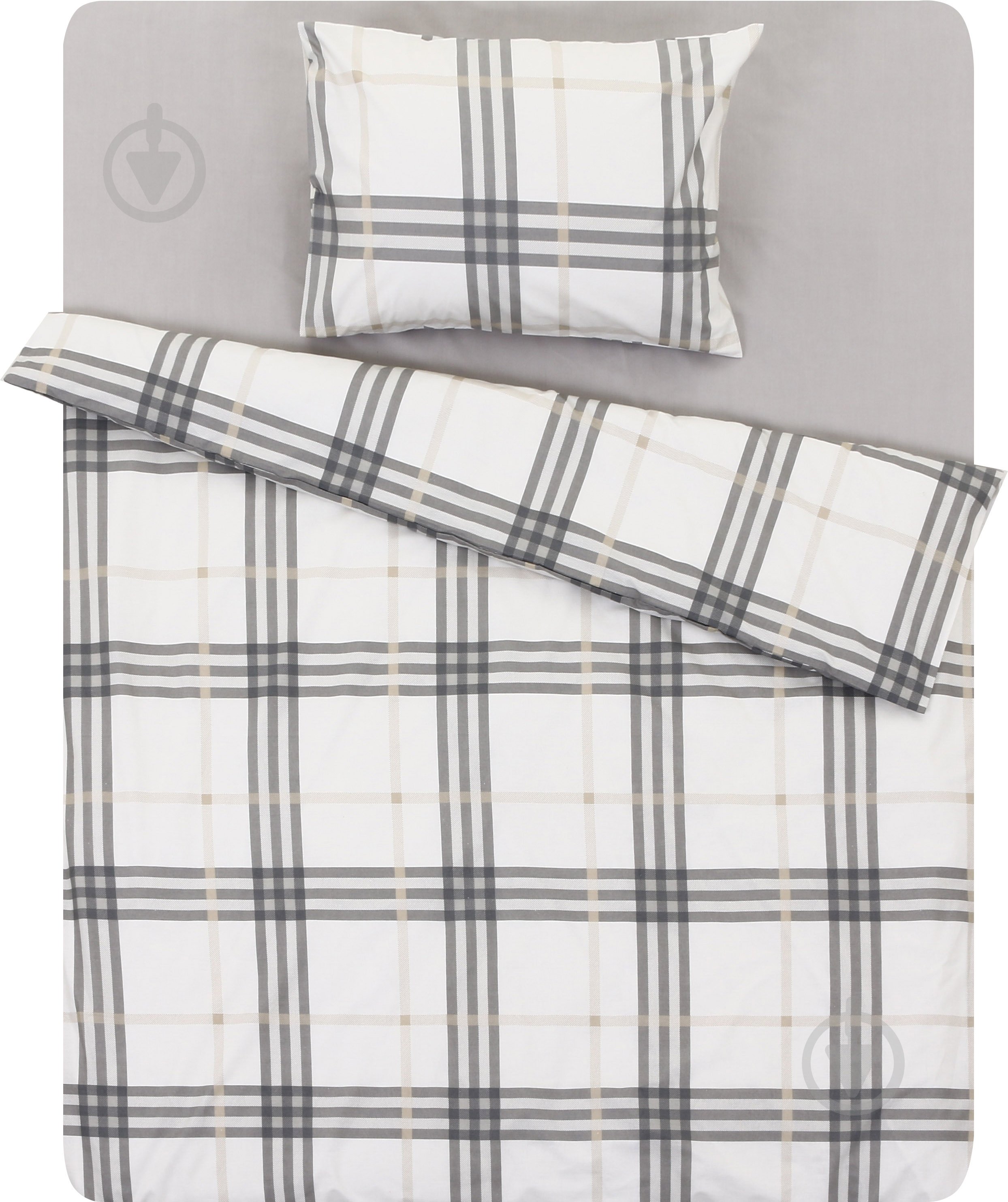 Комплект постельного белья 1.5 QUADRO мультиколор - фото 1