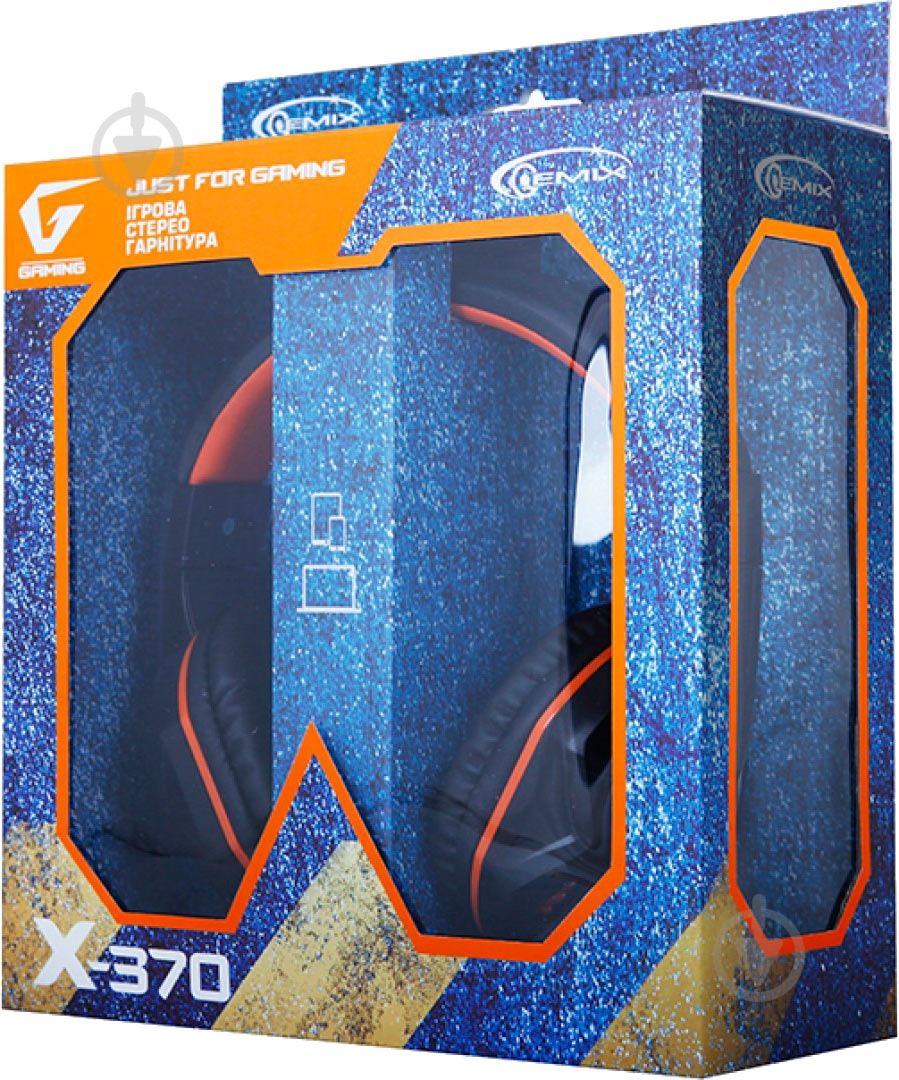 Наушники Gemix X-370 black/orange - фото 5 Наушники Gemix X-370 black/orange - фото 5