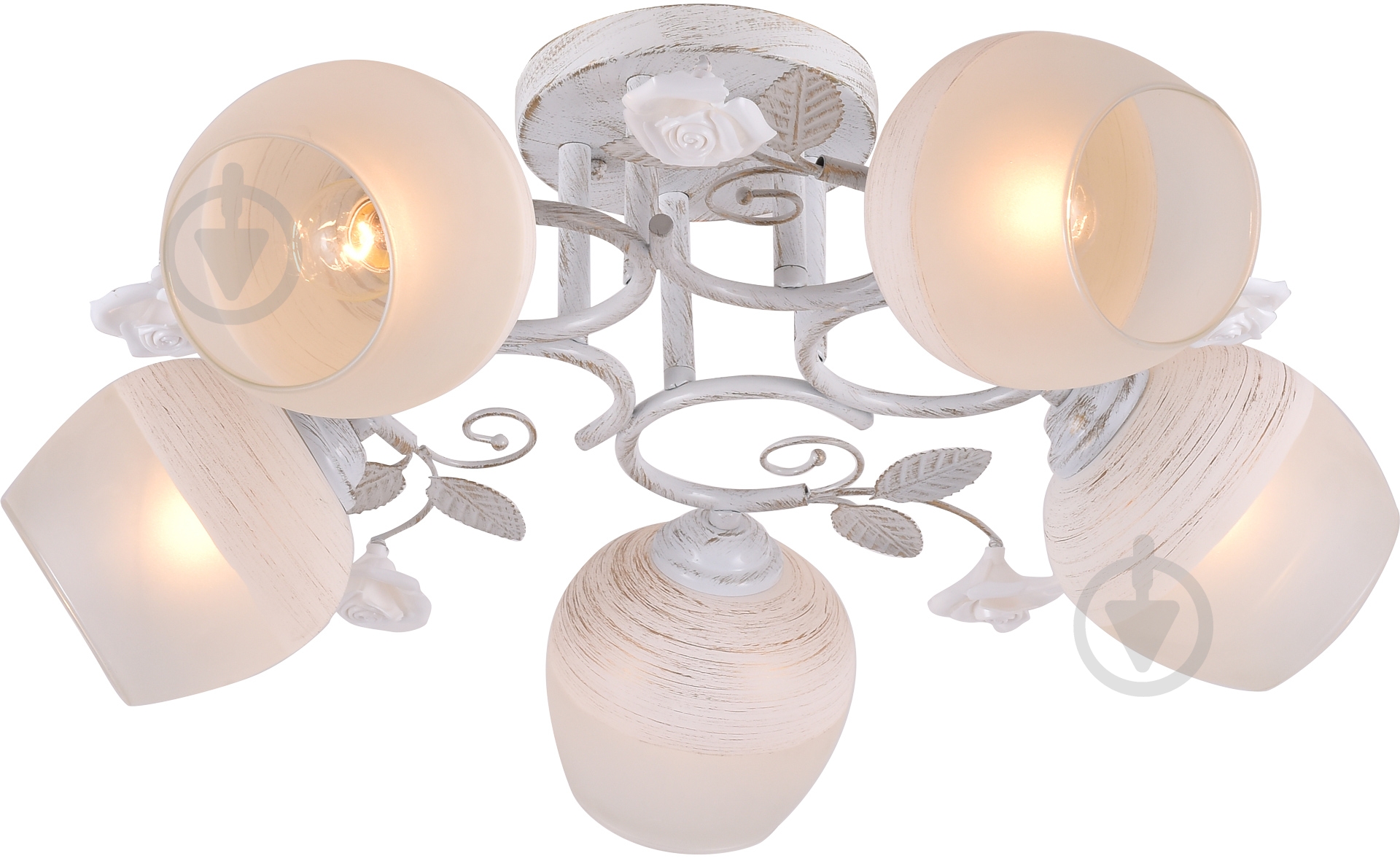 Люстра стельова Accento lighting Ares 5xE27 білий ALG-75356/5 - фото 1