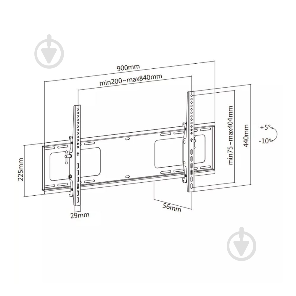 Кронштейн iTech PLB-2B наклонные 43"-90" черный - фото 7 Кронштейн iTech PLB-2B наклонные 43"-90" черный - фото 7