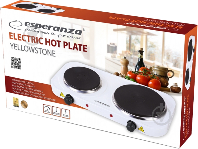 Плита электрическая настольная Esperanza EKH007W - фото 2 Плита электрическая настольная Esperanza EKH007W - фото 2