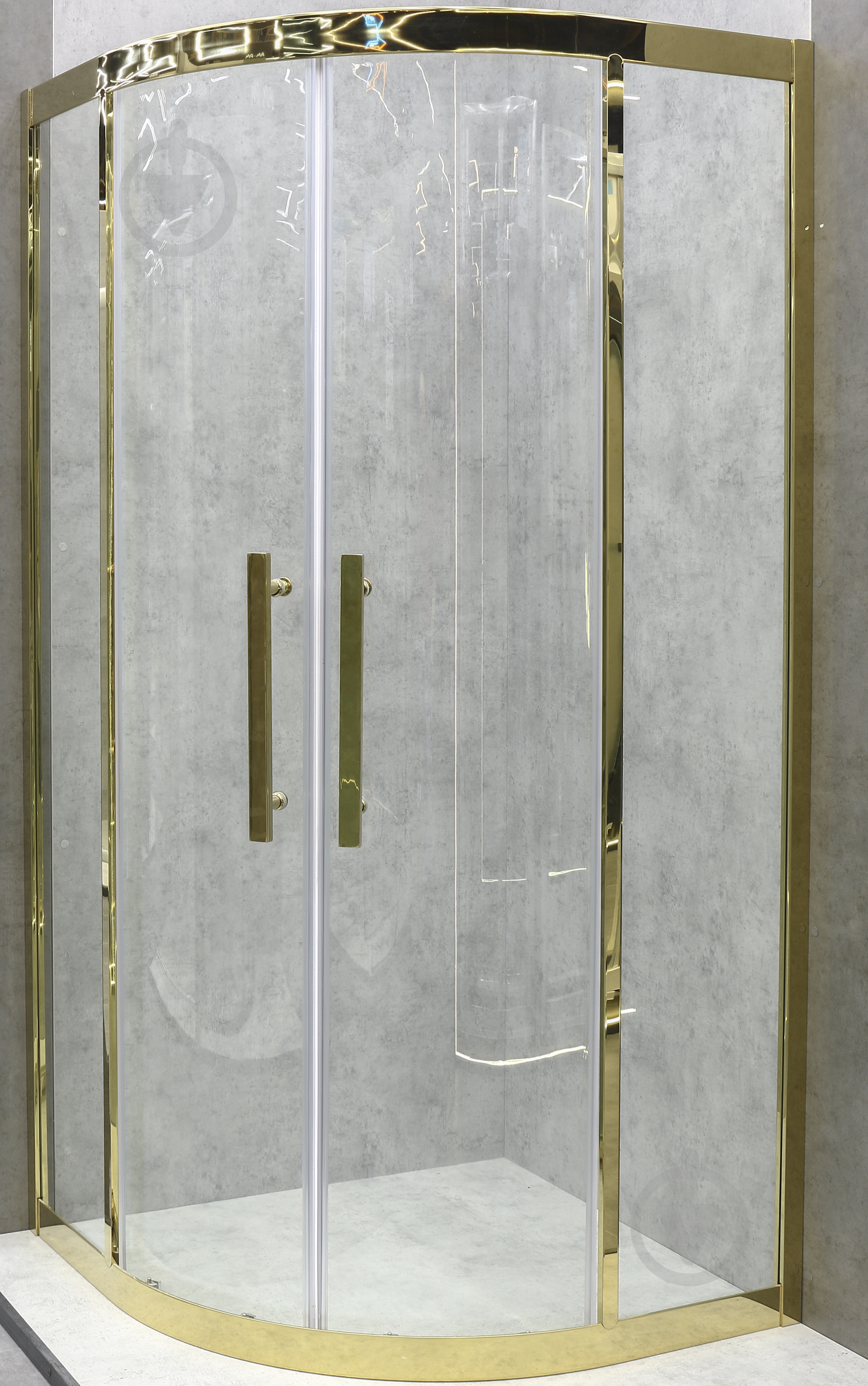 Душевое ограждение ScandiSPA GERD 90х90х190 titanium gold - фото 1