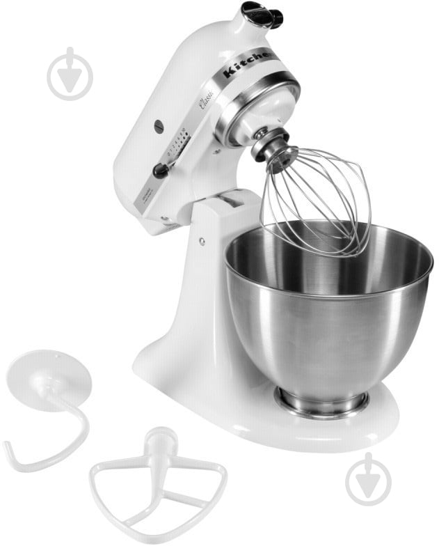 Миксер планетарный KitchenAid 5K45SSEWH - фото 5