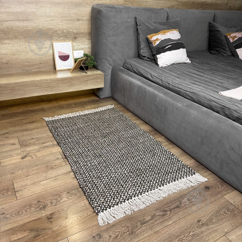 Коврик Dariana RUMI 80x130 см чорний - фото 4 Коврик Dariana RUMI 80x130 см чорний - фото 4