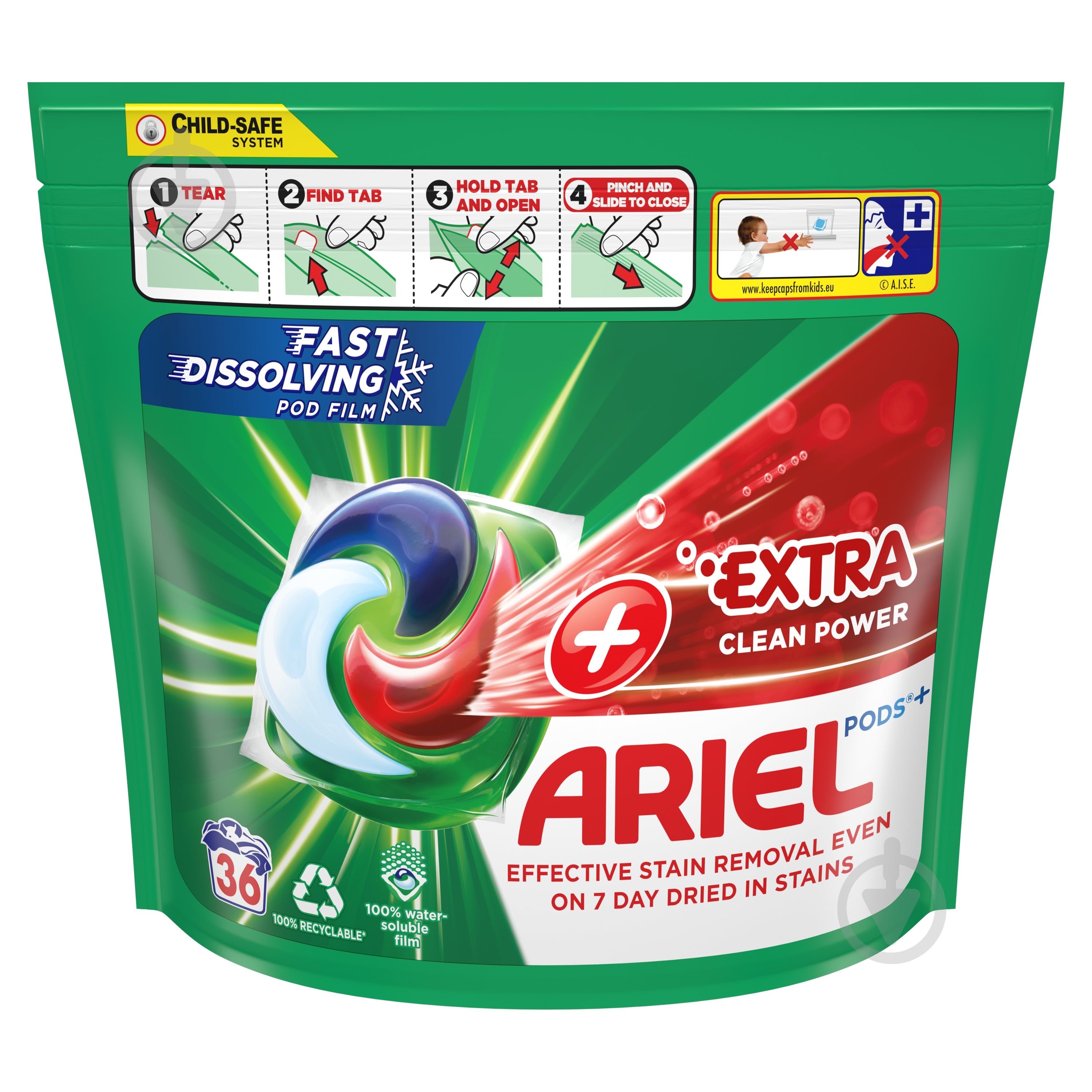Капсули для машинного прання Ariel PODS + Сила Екстраочищення 36 шт. — фото 2