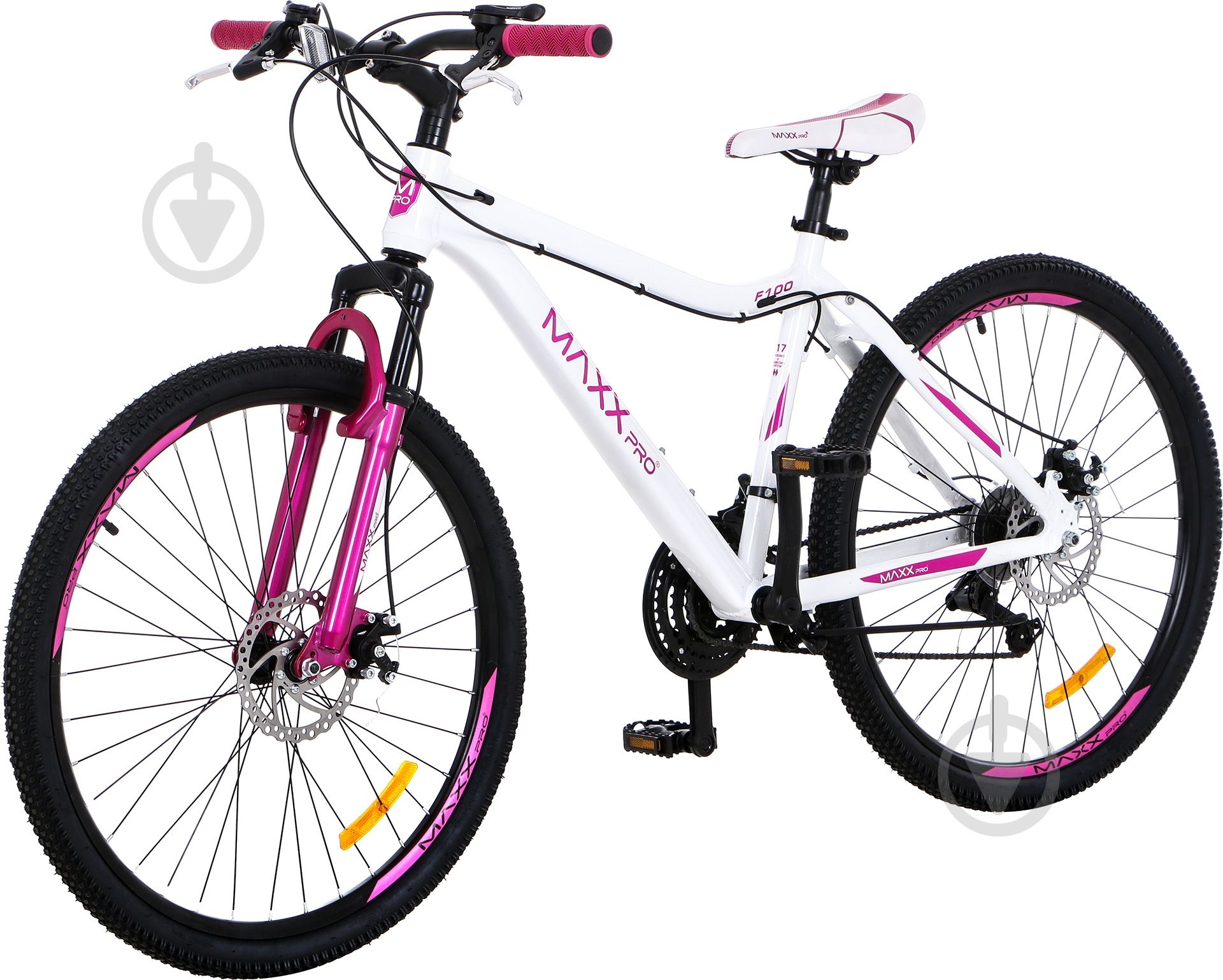 Велосипед MaxxPro 26" 15"(38 см) F 100 F 100 біло-рожевий - фото 1