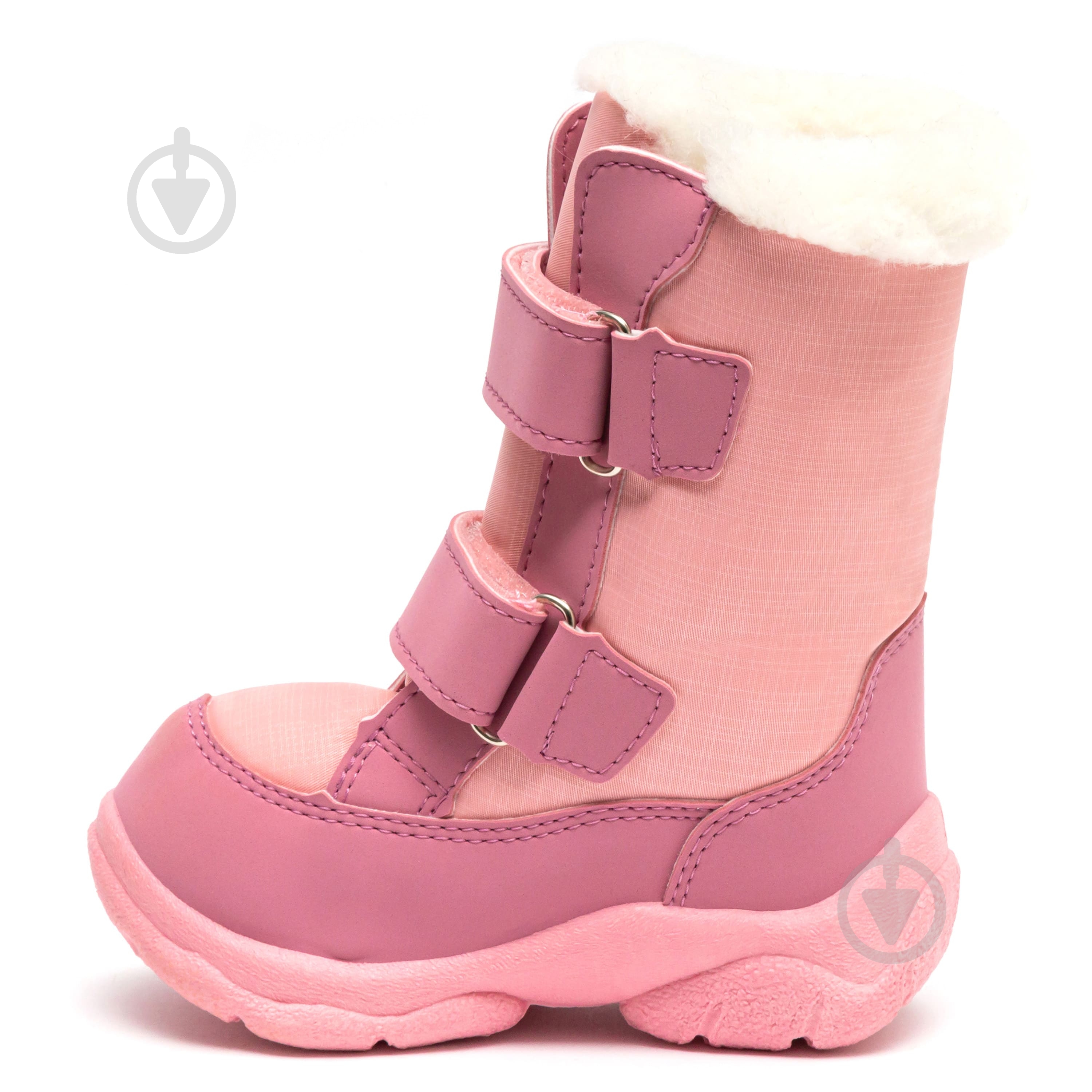Сапожки зимние детские для девочек Oldcom Alaska размер 28 рожевий з білим - фото 3