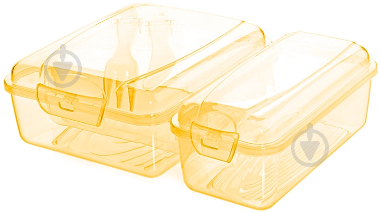 Ланч-бокс Titiz Plastik зі столовими приборами AP-9082-YL - фото 1