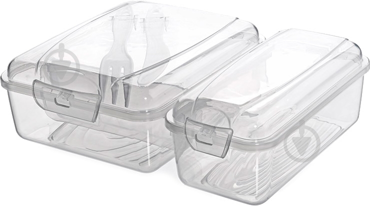 Ланч-бокс Titiz Plastik со столовыми приборами AP-9082-TR - фото 1