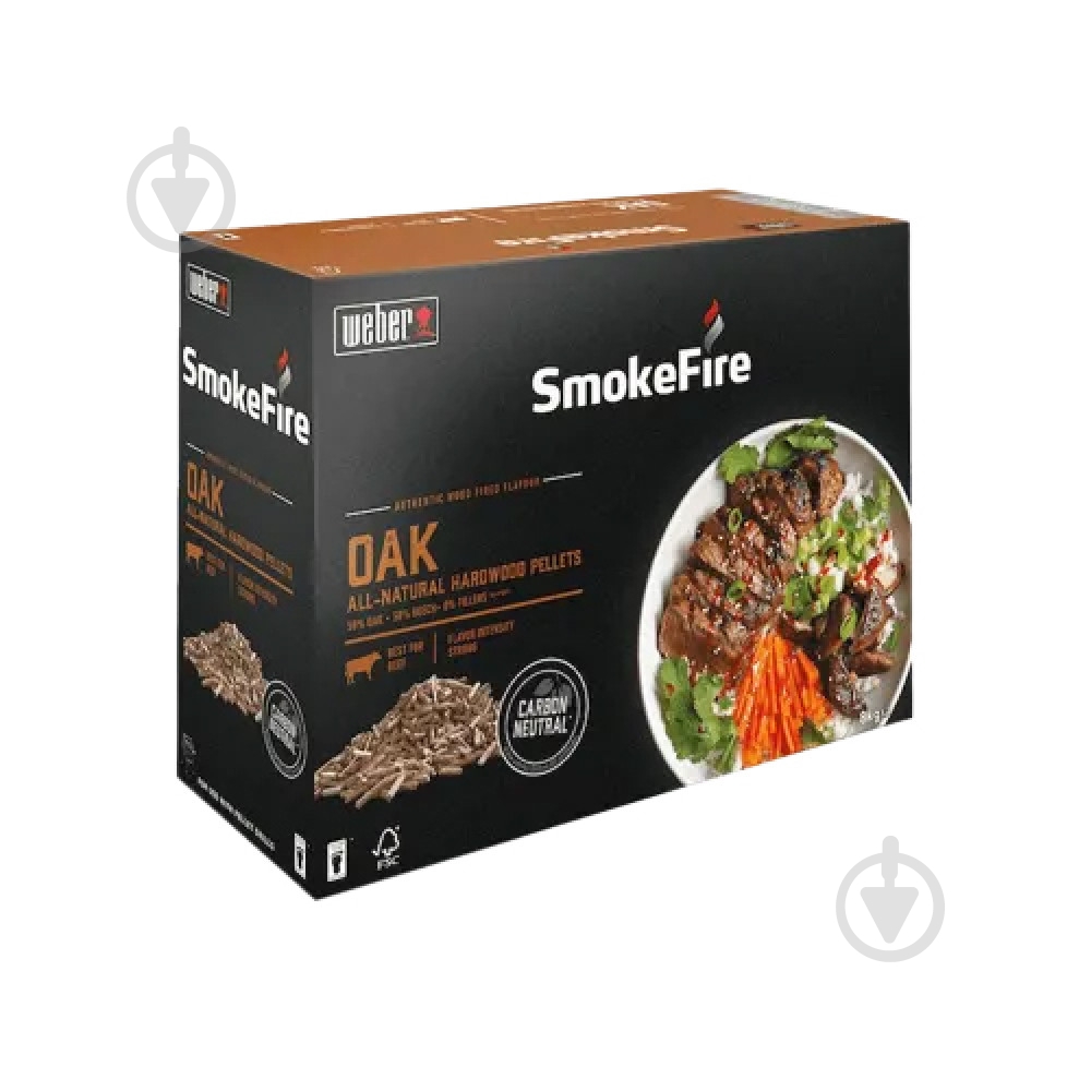 Пеллеты Weber Oak (дуб), 8 кг - фото 1 Пеллеты Weber Oak (дуб), 8 кг - фото 1