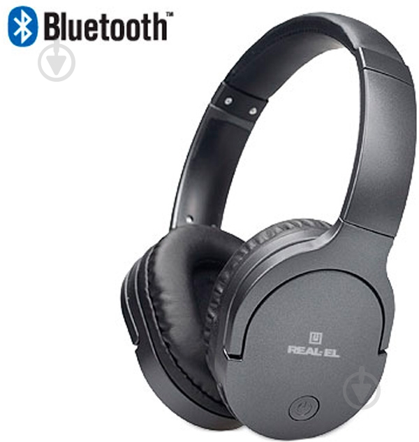 Наушники Real-el GD-855 Bluetooth GunMetal black - фото 1 Наушники Real-el GD-855 Bluetooth GunMetal black - фото 1