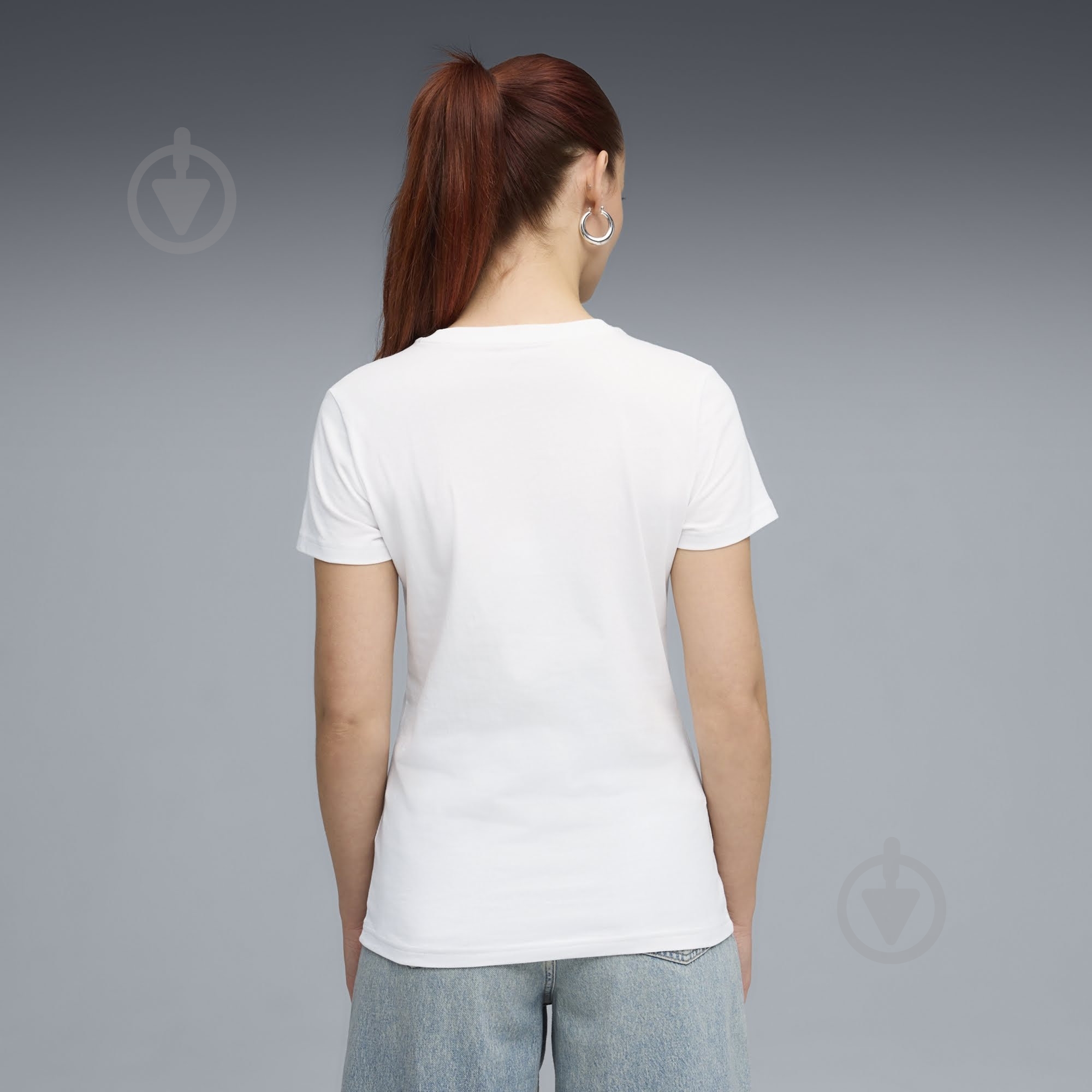 Футболка Puma ESS Centered Cat Logo Tee 69291602 р.S белый - фото 4