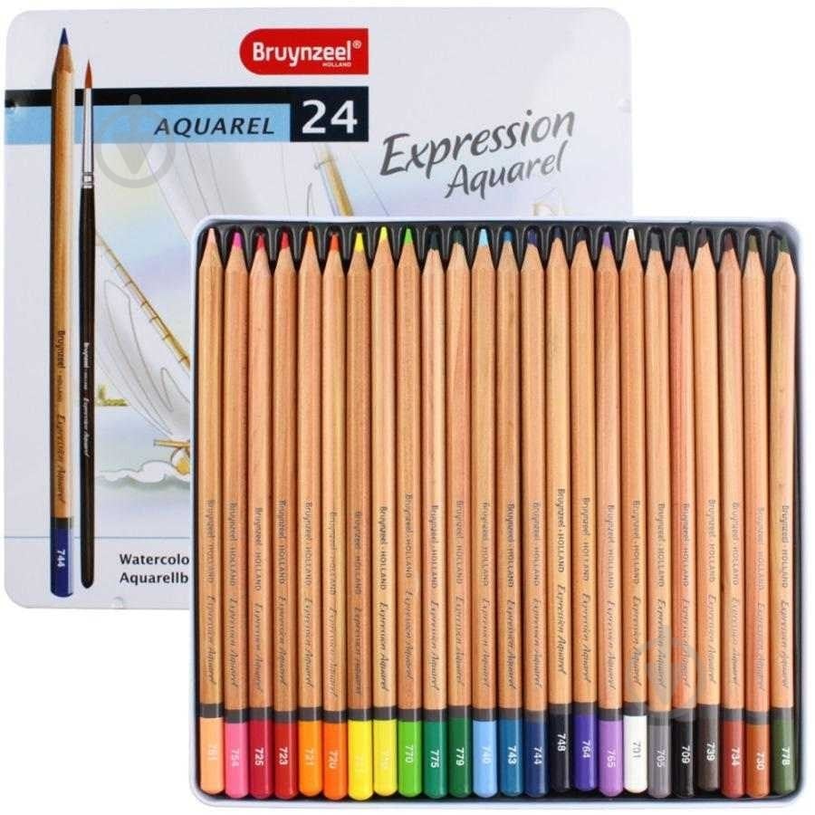 Карандаши акварельные EXPRESSION 24 шт. Bruynzeel - фото 2