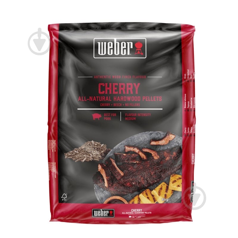 Пеллеты Weber FSC Cherry, 8 кг - фото 1