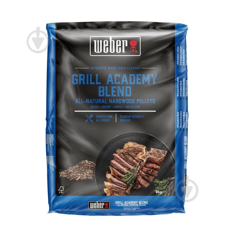 Пеллеты Weber FSC Grill Academy Blend, 8кг - фото 1